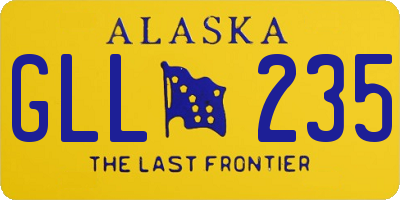 AK license plate GLL235