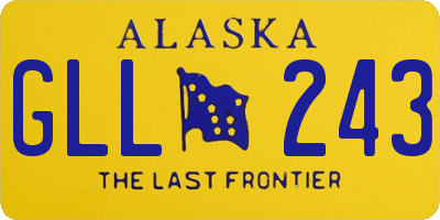 AK license plate GLL243