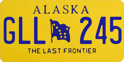 AK license plate GLL245