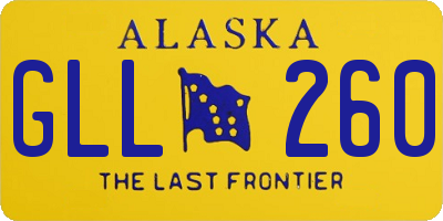 AK license plate GLL260