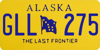 AK license plate GLL275