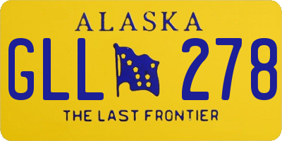 AK license plate GLL278