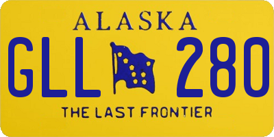 AK license plate GLL280