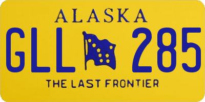 AK license plate GLL285