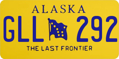 AK license plate GLL292