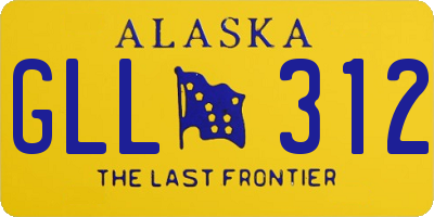 AK license plate GLL312