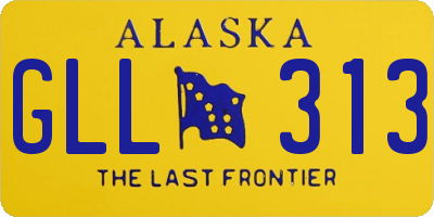 AK license plate GLL313