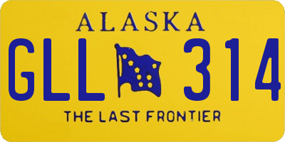 AK license plate GLL314