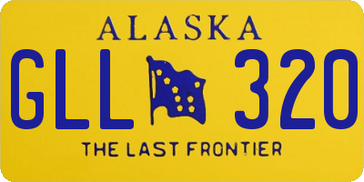 AK license plate GLL320