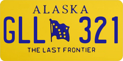 AK license plate GLL321