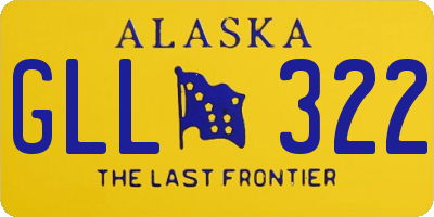 AK license plate GLL322