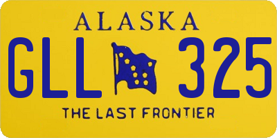AK license plate GLL325