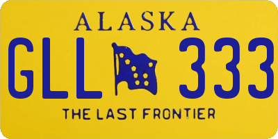 AK license plate GLL333