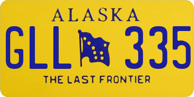 AK license plate GLL335