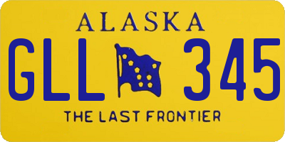 AK license plate GLL345