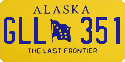 AK license plate GLL351