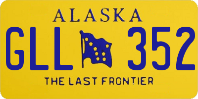 AK license plate GLL352