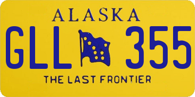 AK license plate GLL355