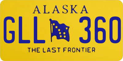 AK license plate GLL360