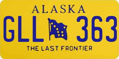 AK license plate GLL363