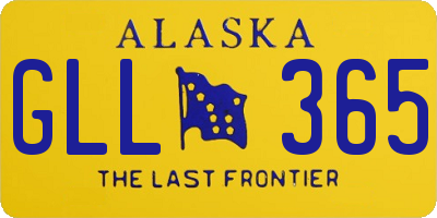 AK license plate GLL365
