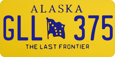 AK license plate GLL375