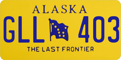 AK license plate GLL403