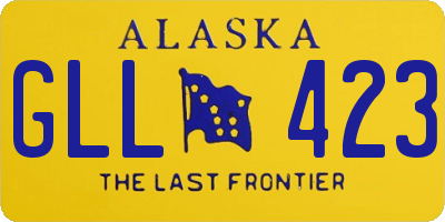 AK license plate GLL423