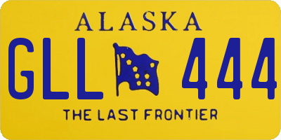 AK license plate GLL444