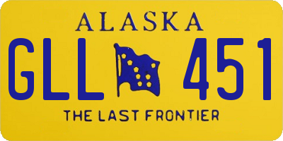 AK license plate GLL451
