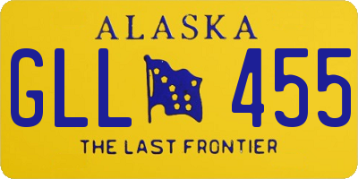 AK license plate GLL455