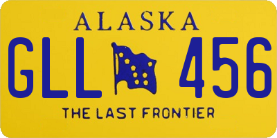 AK license plate GLL456