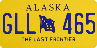 AK license plate GLL465