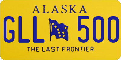 AK license plate GLL500