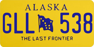 AK license plate GLL538