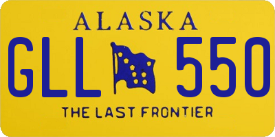 AK license plate GLL550