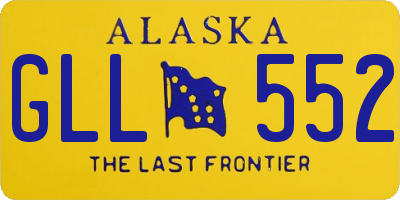 AK license plate GLL552