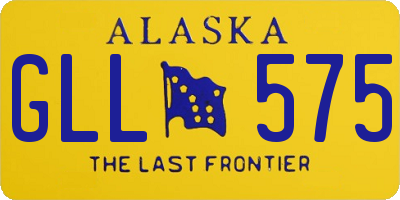 AK license plate GLL575