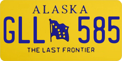 AK license plate GLL585