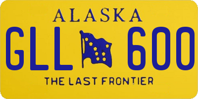 AK license plate GLL600