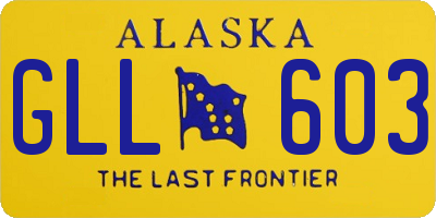 AK license plate GLL603
