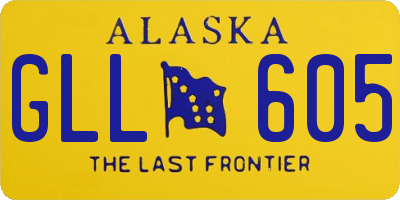 AK license plate GLL605