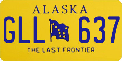 AK license plate GLL637