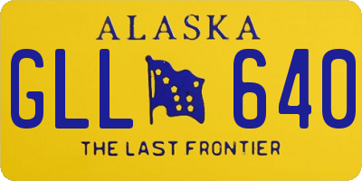 AK license plate GLL640
