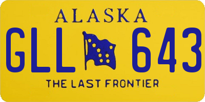 AK license plate GLL643