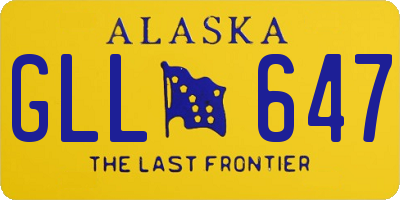 AK license plate GLL647