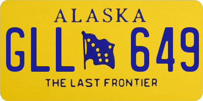 AK license plate GLL649