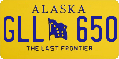 AK license plate GLL650