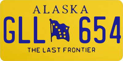 AK license plate GLL654