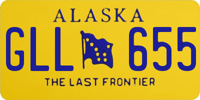 AK license plate GLL655
